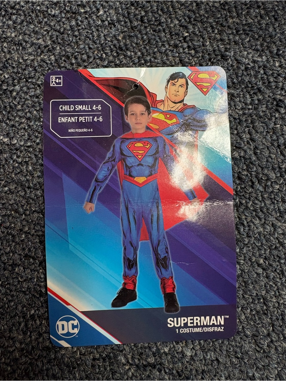 Boys Small 4-6 Superman Costume - Read Description